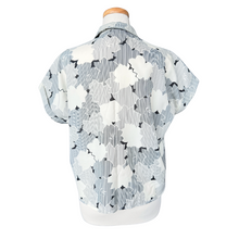 Load image into Gallery viewer, Black and Cream Floral and Abstract Print Blouse | Large /Extra-Large

