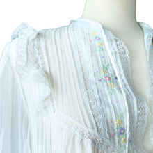 Load image into Gallery viewer, Barbizon Boutique Ruffle Collared Dress with Floral Embroidery | Medium-Large
