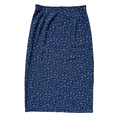 Vintage 90s Hiroko Petites Navy Floral Maxi Skirt | Large / Extra-Large