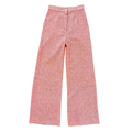 Vintage 70s Pink and Peach Tweed Wide Leg Pants | Extra-Small