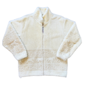 Vintage 90s Y2K Coastlines Fashions Fluffy White Fleece Horse Motif Coat | Extra-Large / 2X