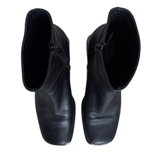 Load image into Gallery viewer, Feet First Italy Black Square Toe Leather Boots | Size 37 / Women&#39;s 7
