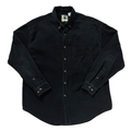Vintage 90s Men's Natural Resources Black Corduroy Button Down Shirt | Large