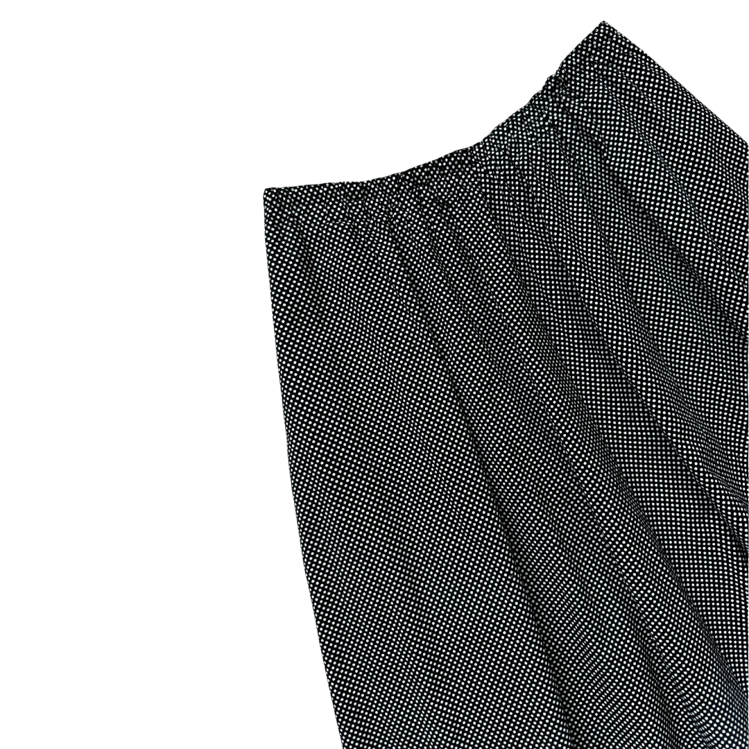 Black Cotton Maxi Skirt with White Polka Dots | Medium