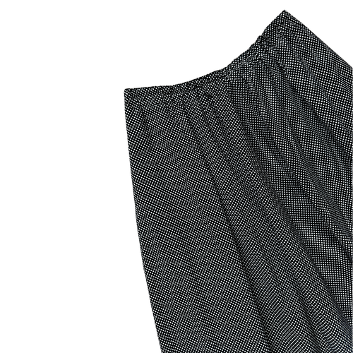 Black Cotton Maxi Skirt with White Polka Dots | Medium