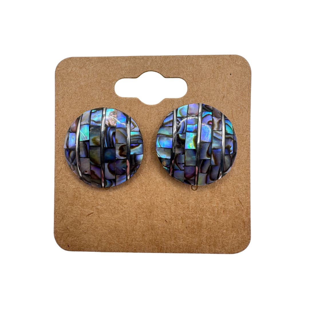 Patchwork Abalone Stud Earrings