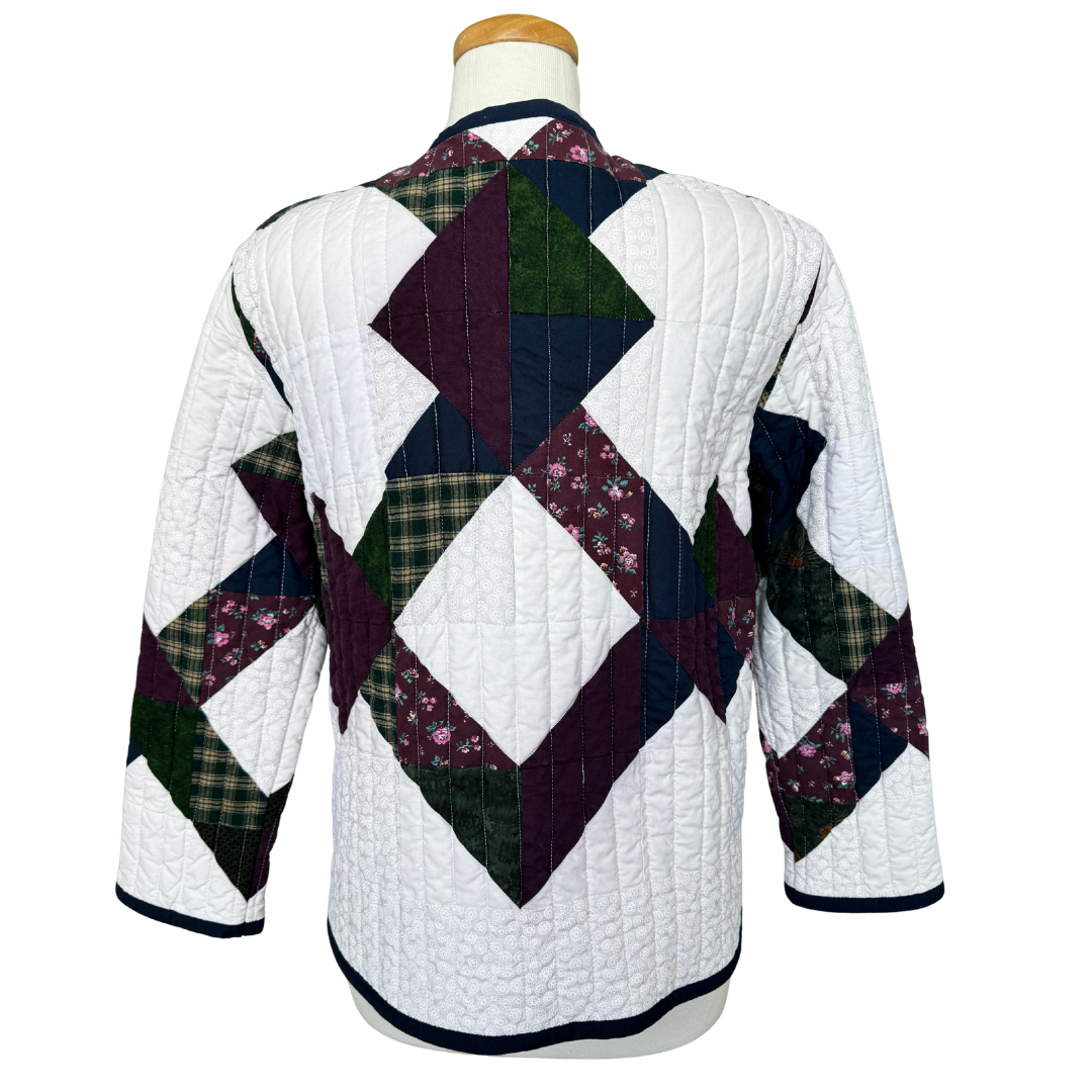 Recycled Geometric Pinecone Quilted Jacket | Small / Medium