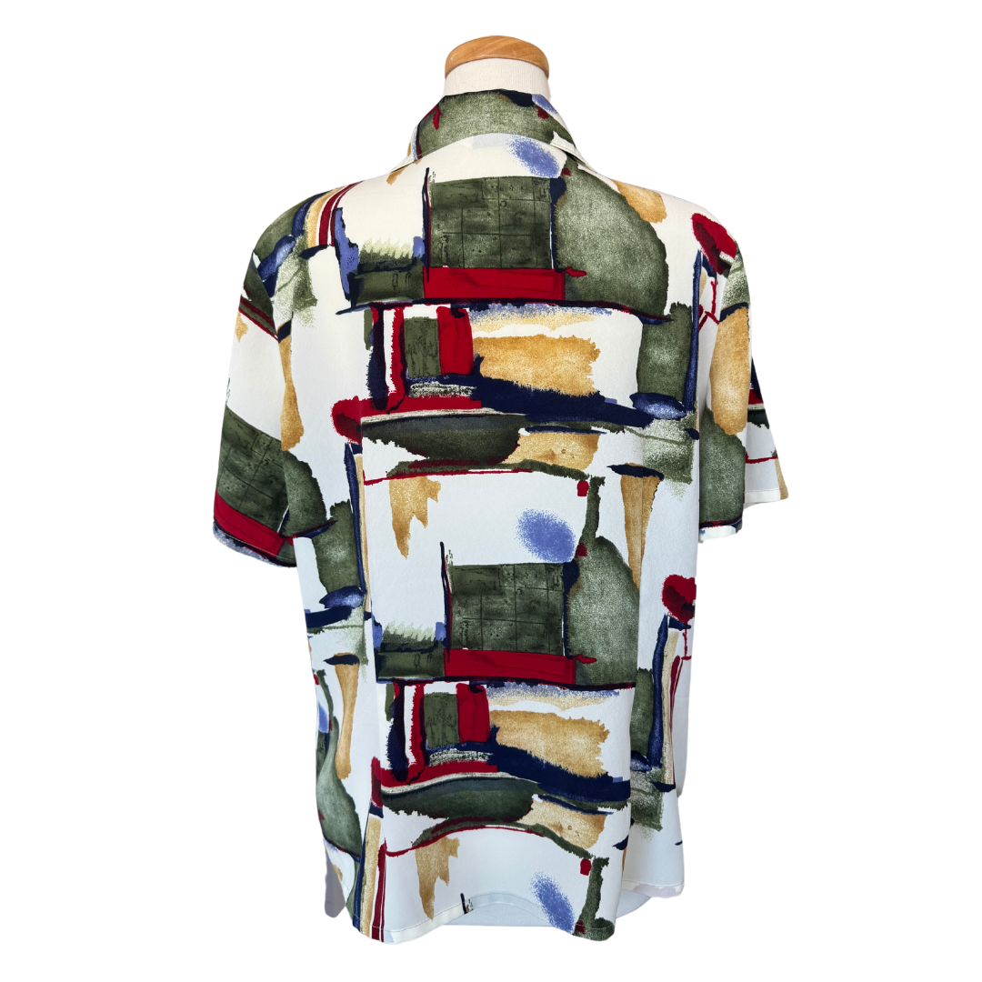 Multi-Colour Abstract Printed Blouse | Large / Extra-Large