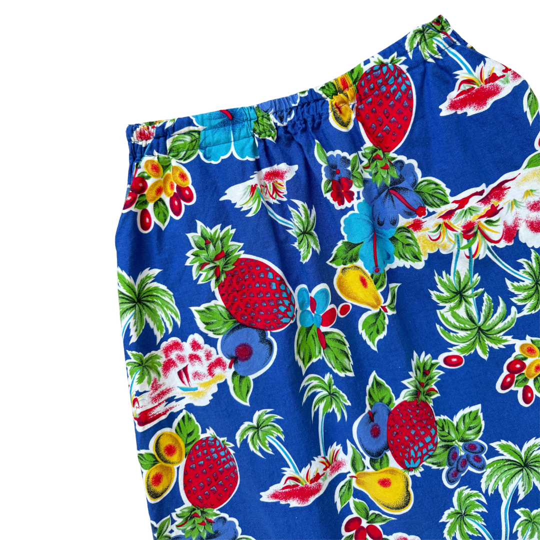 Bright Tropical Fruit Midi Skirt | Extra-Small / Small