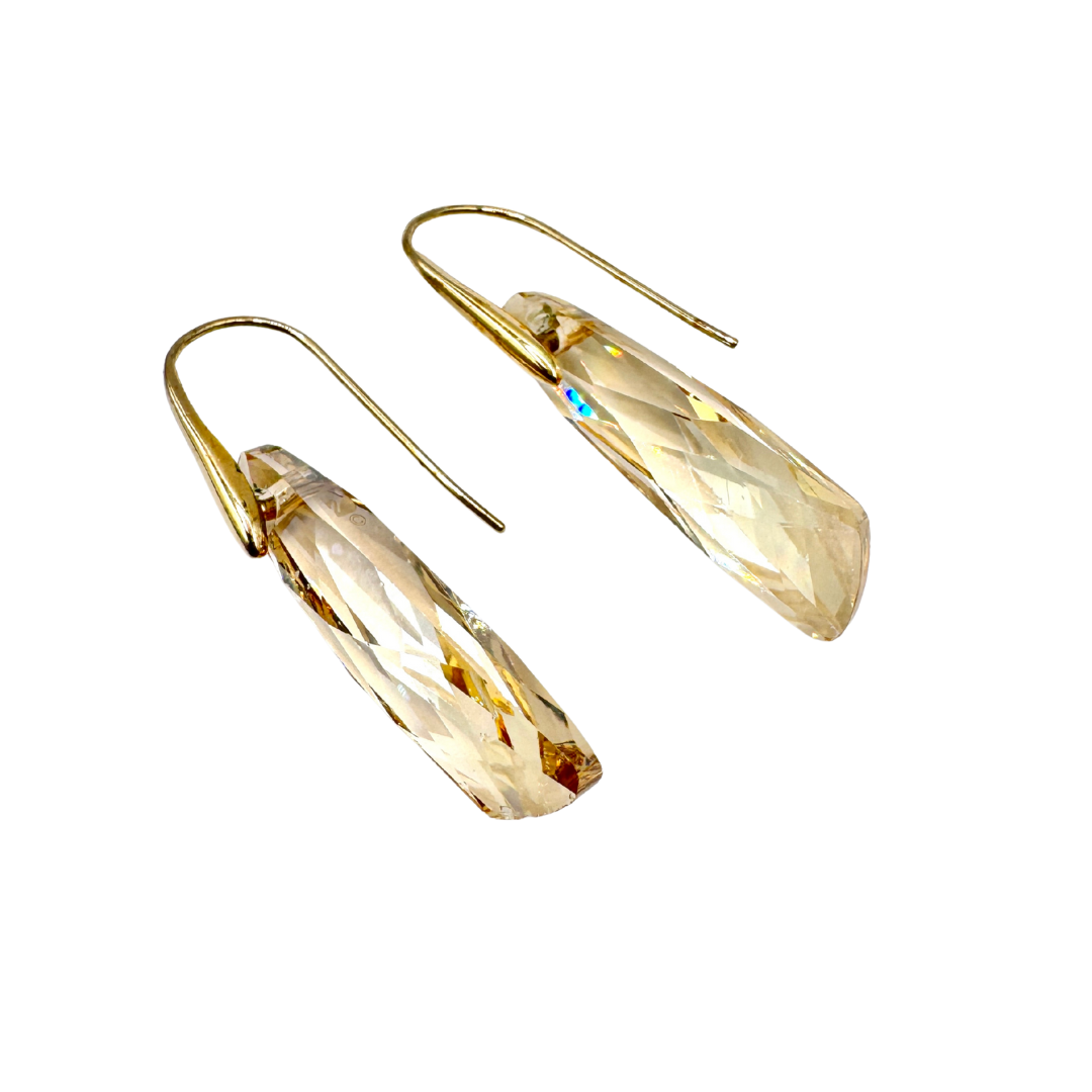 Swarovski Stonehenge Amber Crystal Necklace and Earring Set