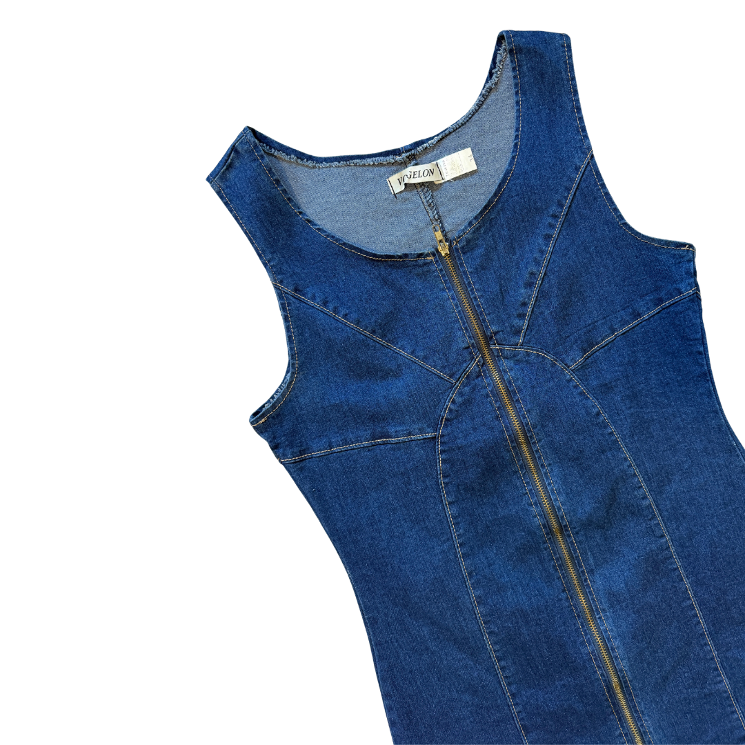 Vogelon Dark Wash Denim Dress | Small - Medium