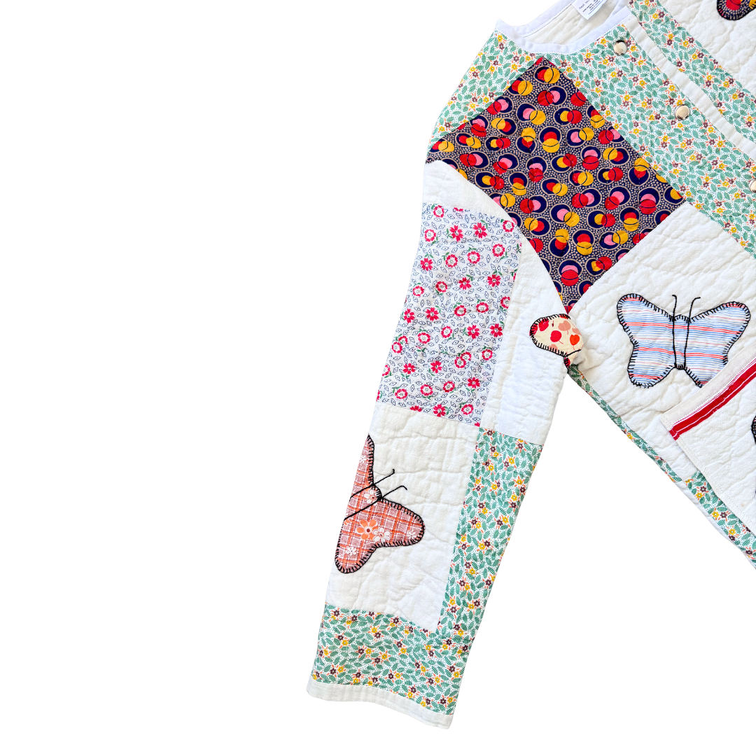 Recycled Quilted Butterfly Jacket | Medium