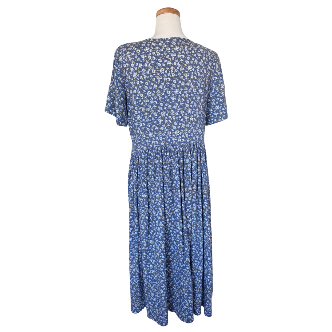 Moderama Blue Floral Maxi Dress | Medium-Large