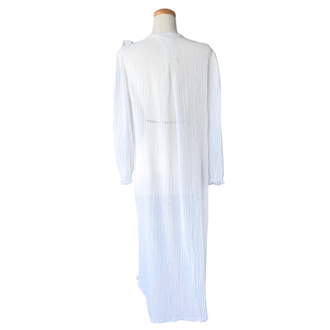 Barbizon Boutique Ruffle Collared Dress with Floral Embroidery | Medium-Large