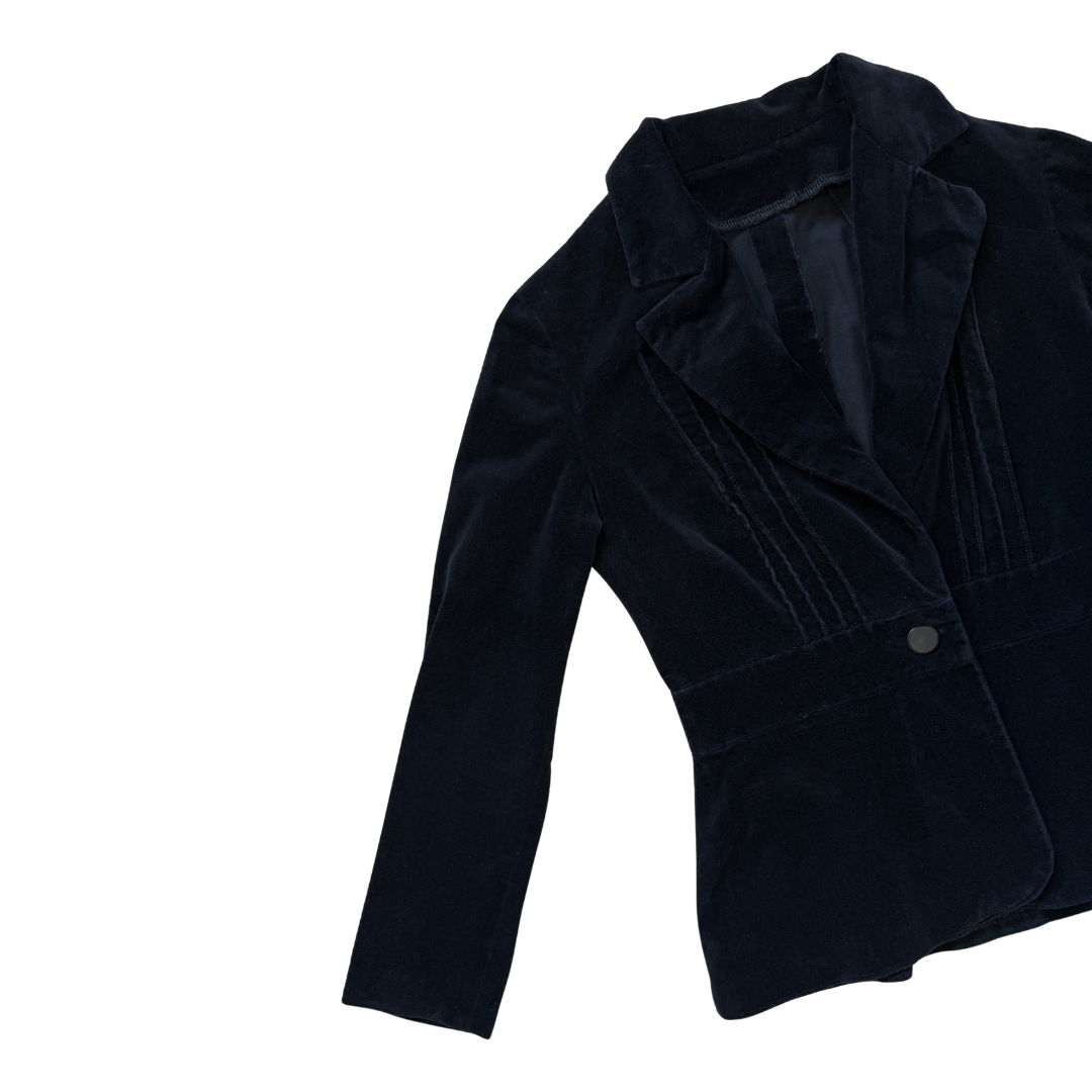 Black Velvet Blazer | Extra-Small / Small