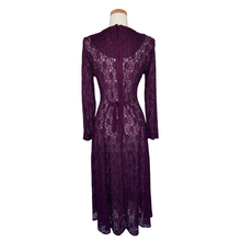 Load image into Gallery viewer, Dawn Joy Fashions Plum Purple Lace Dress | Medium
