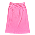 Vintage 80s Neon Pink Ribbed Jersey Midi Skirt | Medium - Large