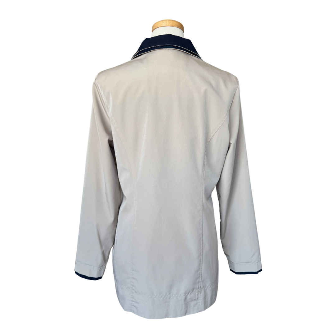 Liz Claiborne Taupe and Navy Chore Coat Barn Jacket | Small-Medium