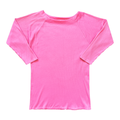 Vintage 80s Neon Pink Ribbed Jersey Mini Dress | Medium - Large