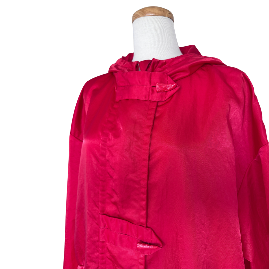 Linda Lundstrom LaParka Red Wool with Black Nisga Motif | Large