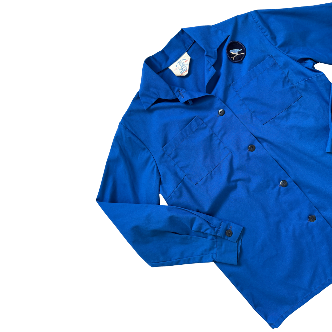 Royal Blue Girl Guide Shirt with Blue Bird Patch | Small - Medium