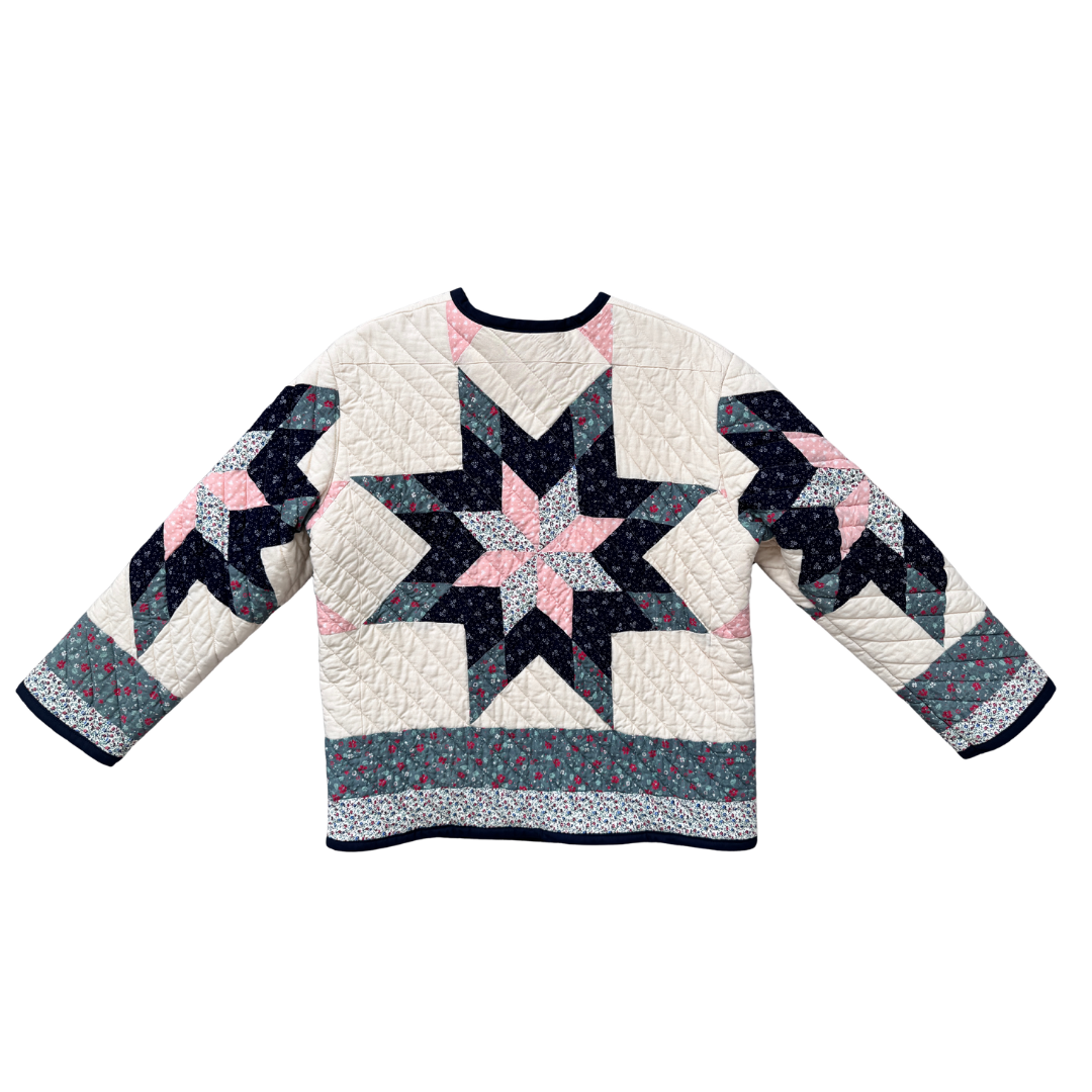 Recycled Floral Star Quilted Jacket | Extra-Small / Small