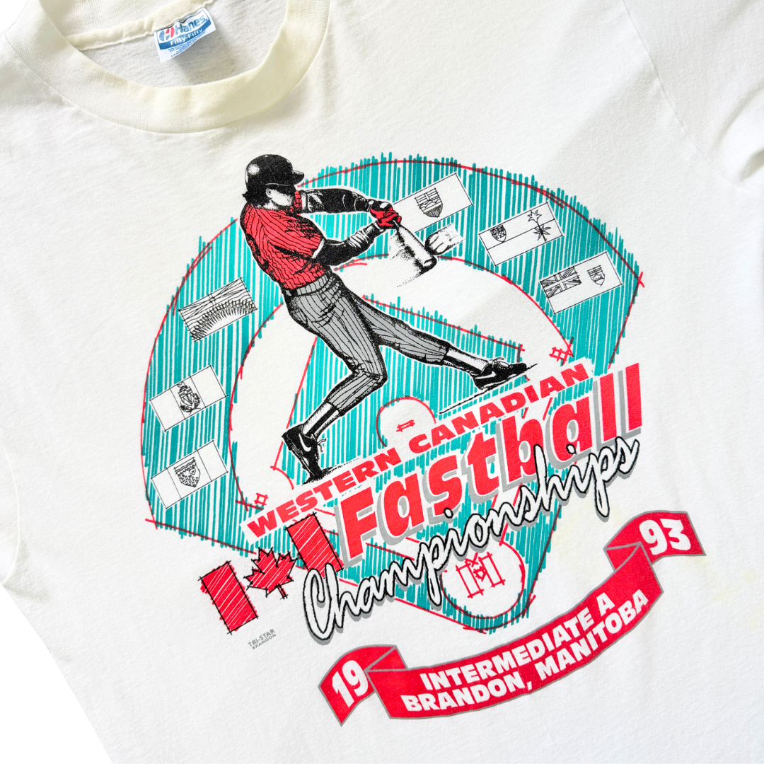 1993 Western Canadian Fastball Championships T-Shirt | Large (42-44)