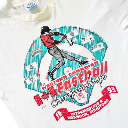 1993 Western Canadian Fastball Championships T-Shirt | Large (42-44)