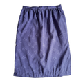 Vintage 80s Purple Satin Floral Midi Skirt | Small