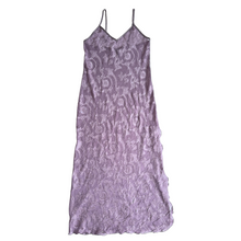 Load image into Gallery viewer, Vintage 1980s-1990s Donna Sheer Mauve Floral Slip Dress | Medium
