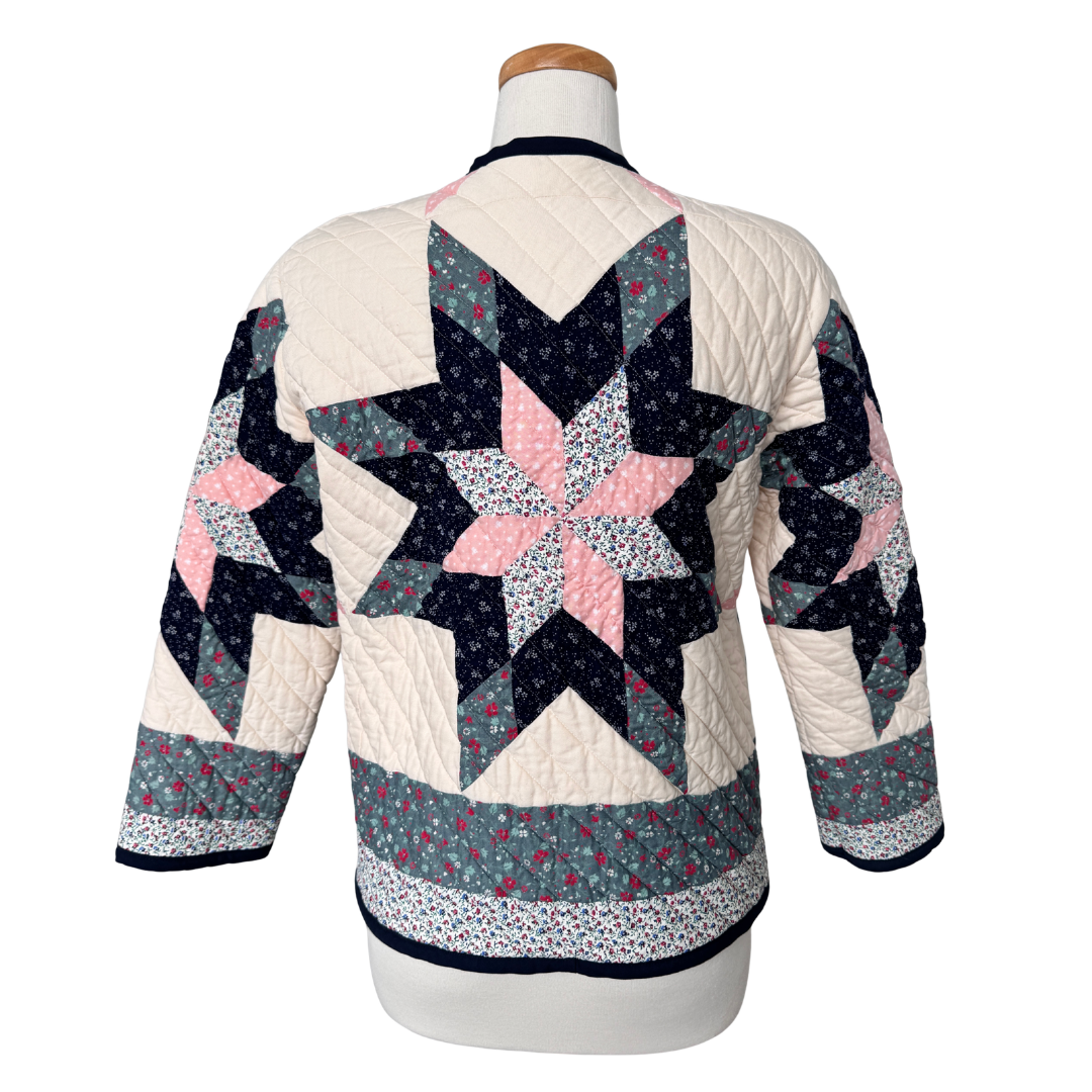 Recycled Floral Star Quilted Jacket | Extra-Small / Small