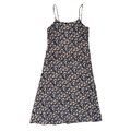 Vintage Blue Floral Sleeveless Maxi Dress | Small