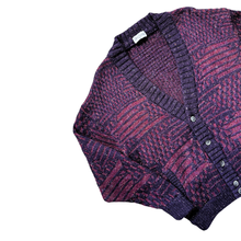 Load image into Gallery viewer, Gran Sasso Wool and Alpaca Purple Marled Cardigan | Large
