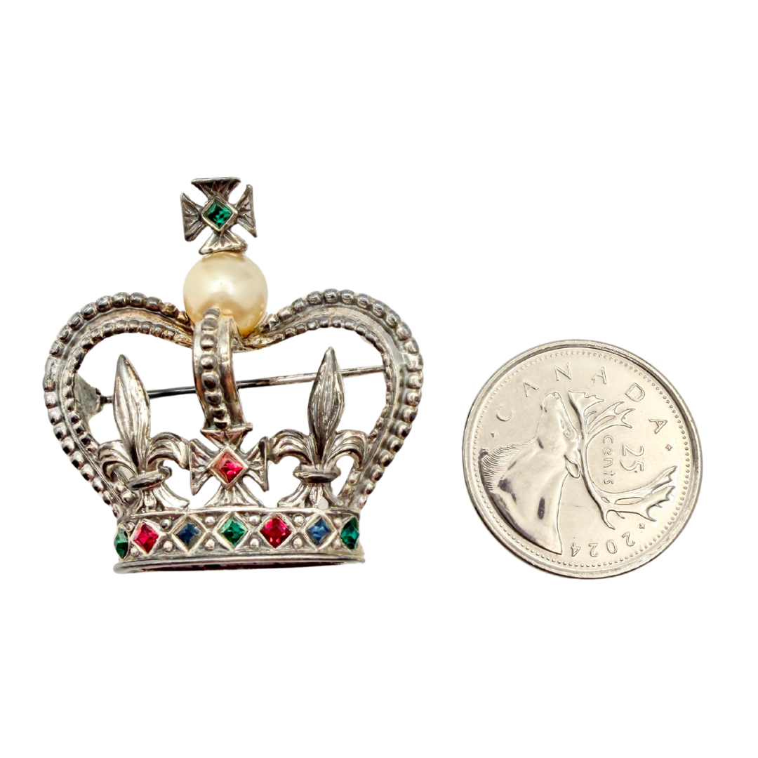 Marcel Boucher Jewelled Crown Brooch (1944-1949)
