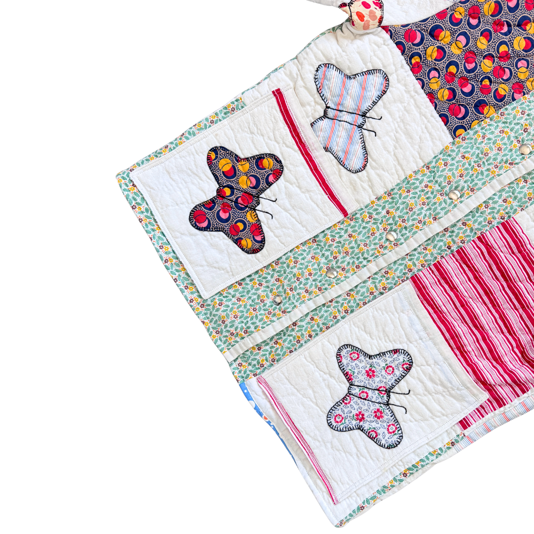 Recycled Quilted Butterfly Jacket | Medium