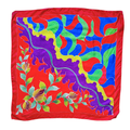 Vintage Rainbow Floral Square Scarf