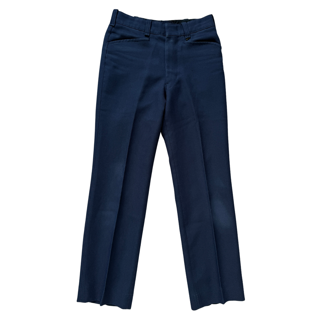 Vintage 80s Marv Holland Navy Super Tuff Pleated Work Pants | Men's Size 28