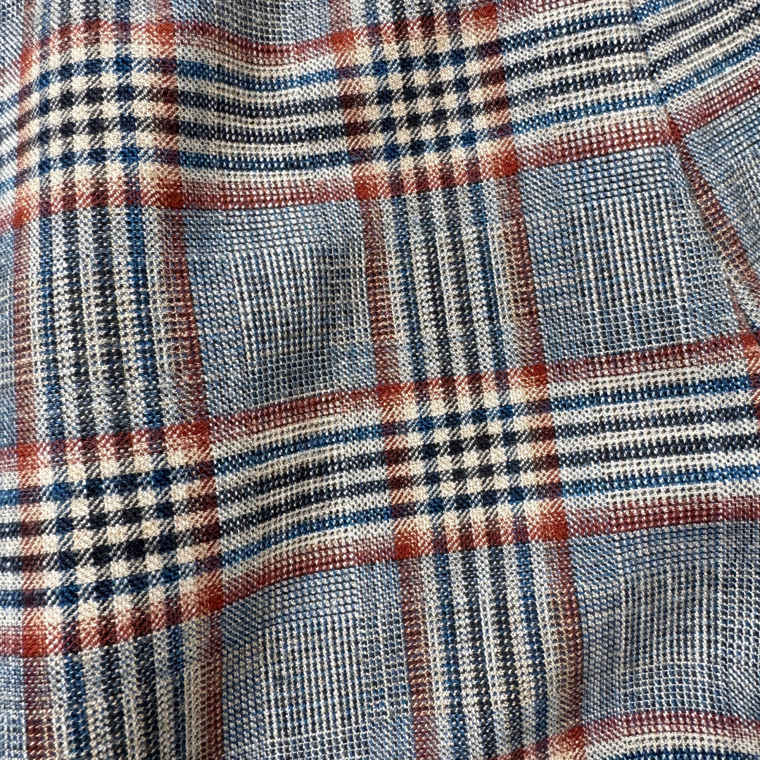 Wilfred Brown and Blue Plaid Pants | Extra-Small