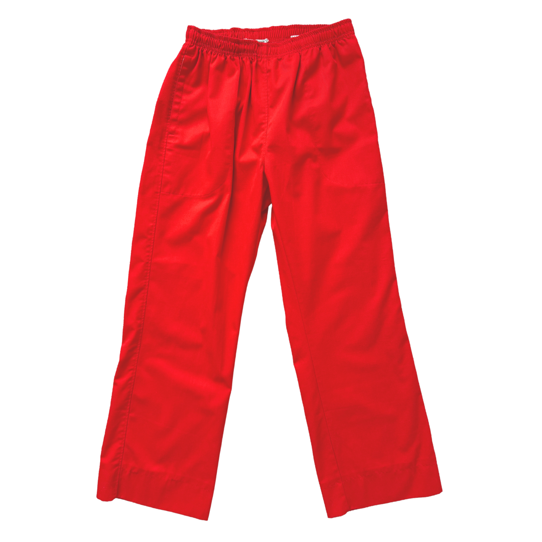 Vintage 80s Dalesport Red Cotton Blend Pull On Pants | Medium - Large