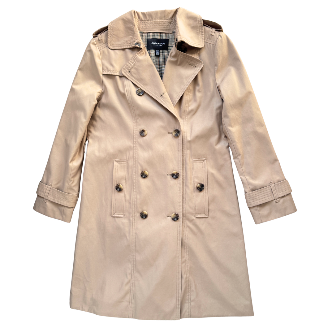 London Fog Khaki Trench Coat - Medium