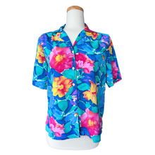 Load image into Gallery viewer, Multicolored Bright Floral Blouse | Medium-Large
