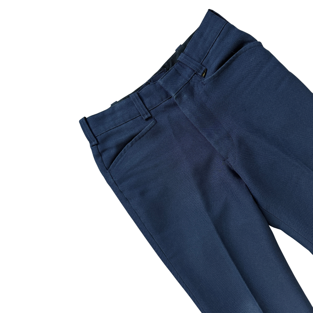Marv Holland Navy Super Tuff Pleated Work Pants | Men's Size 28