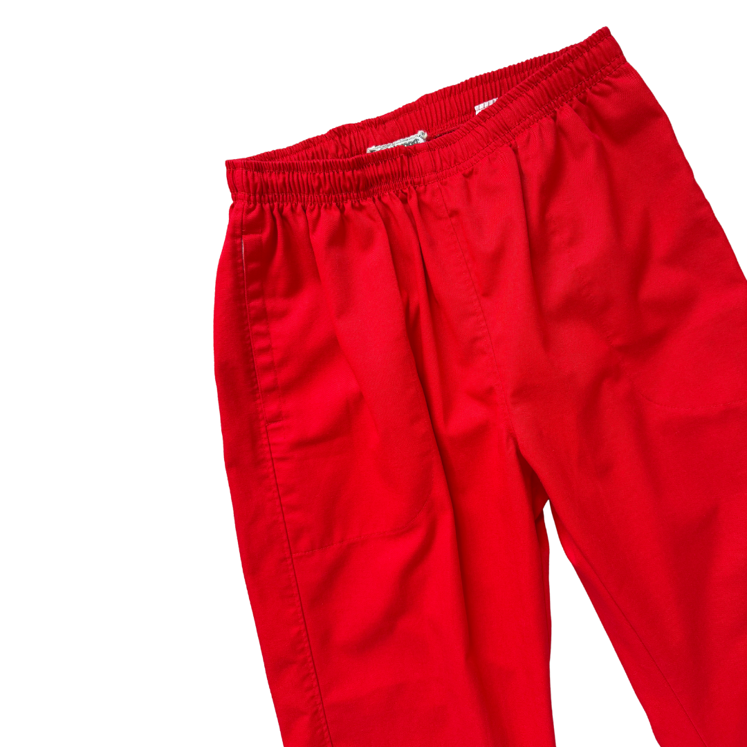 Dalesport Red Cotton Blend Pull On Pants | Medium - Large