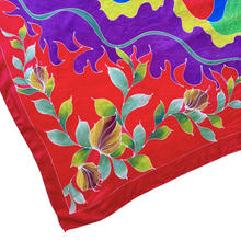 Load image into Gallery viewer, Rainbow Floral Square Scarf
