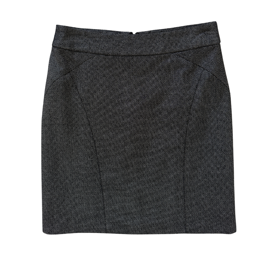Y2K Banana Republic Gray Marled Mini Skirt | 6 (Medium)