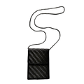 Vintage Black Satin Woven-Look Rectangular Purse