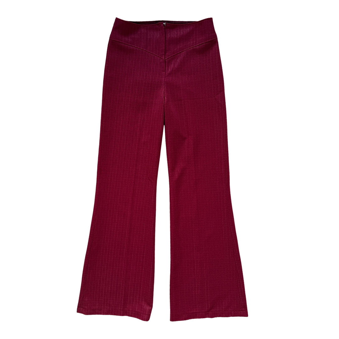 Vintage 70s-80 Burgundy Dress Pants | Small