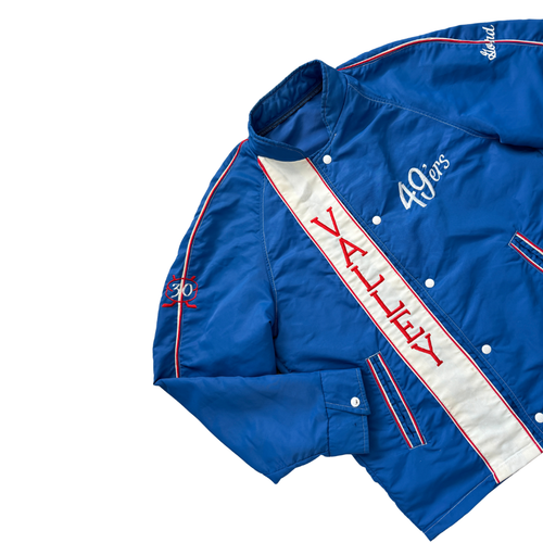 60's Men's Blue Valley 49'ers Baseball Jacket | Large