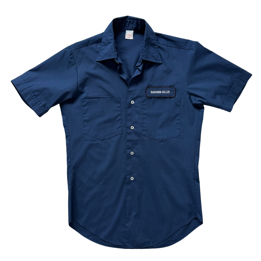 Vintage 80s Barber-Ellis Patch Workshirt | Women's Medium /  Men's Small