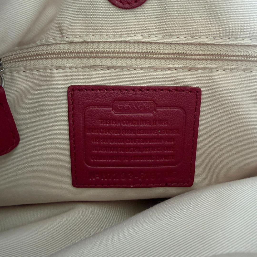 Coach Cherry Red Madison Maggie Patent Leather Soho Bag